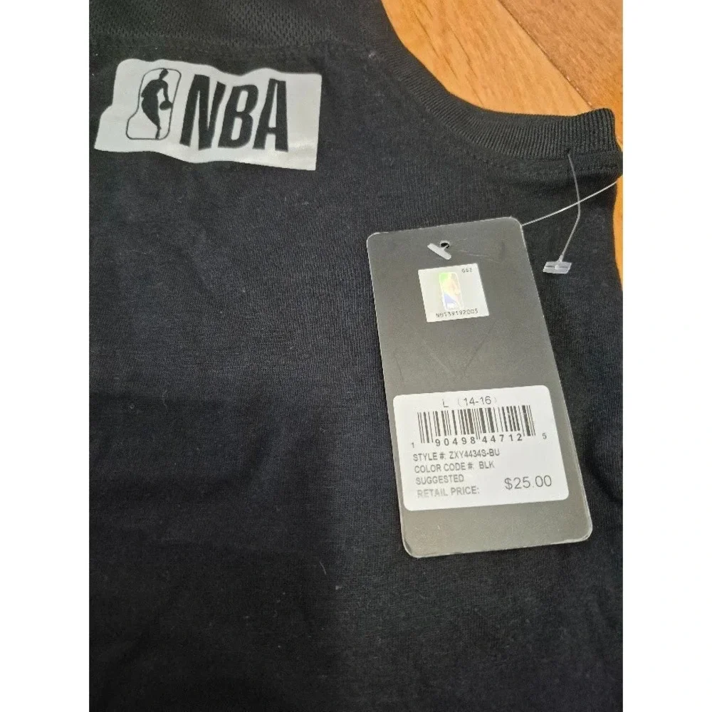 NBA Tank Top Kids Large 14/16 NBA Jersey Black NEW